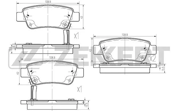Brake Pad Set, disc brake (BS-2836)