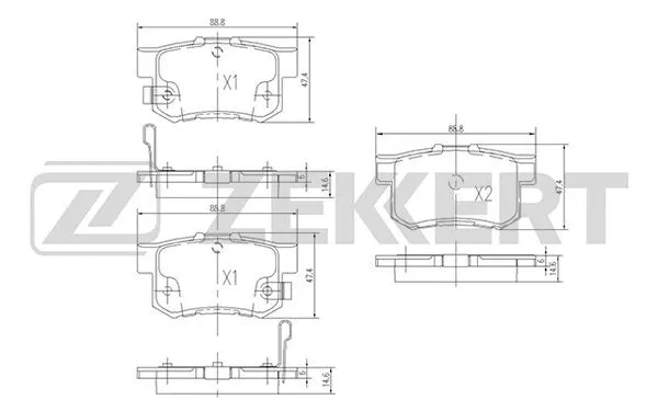 Brake Pad Set, disc brake (BS-1720)