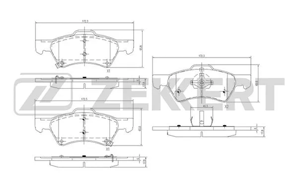 Brake Pad Set, disc brake (BS-2839)