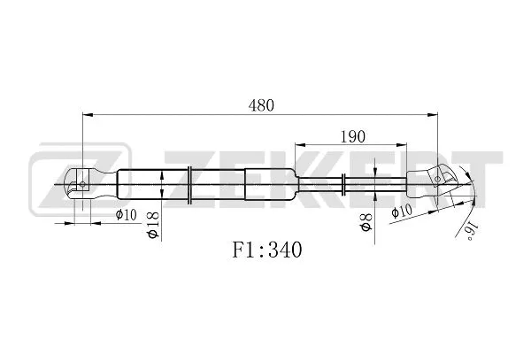 Gas Spring, boot/cargo area (GF-2532)