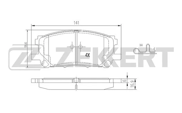 Brake Pad Set, disc brake (BS-1994)