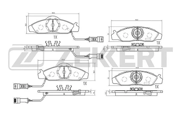 Brake Pad Set, disc brake (BS-2421)