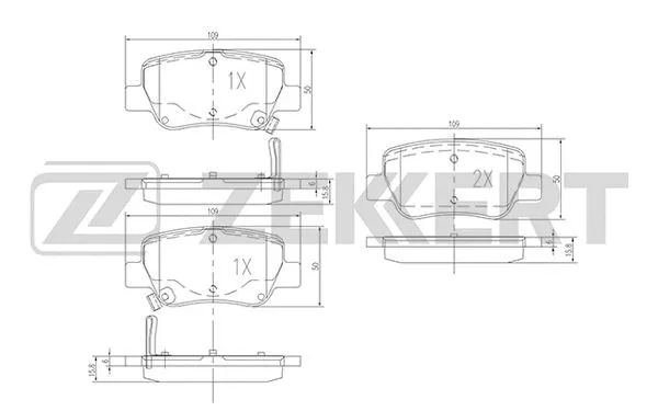 Brake Pad Set, disc brake (BS-1946)