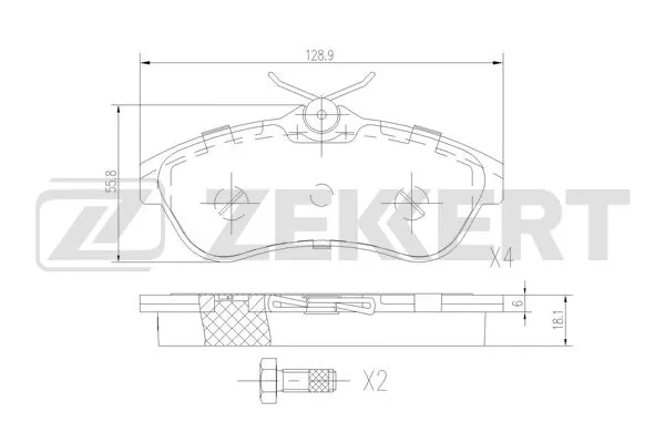 Brake Pad Set, disc brake (BS-2921)