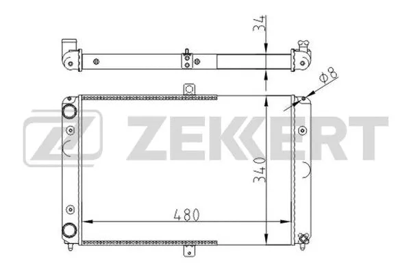 Radiator, engine cooling (MK-1505)