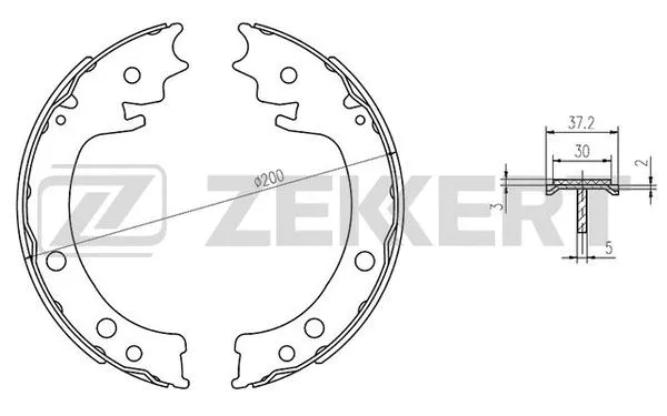 Brake Shoe Set, parking brake