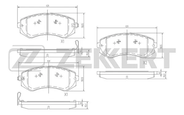 Brake Pad Set, disc brake (BS-1218)
