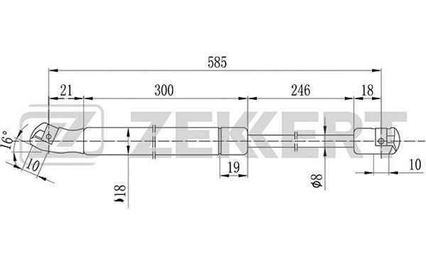 Gas Spring, bonnet (GF-2045)