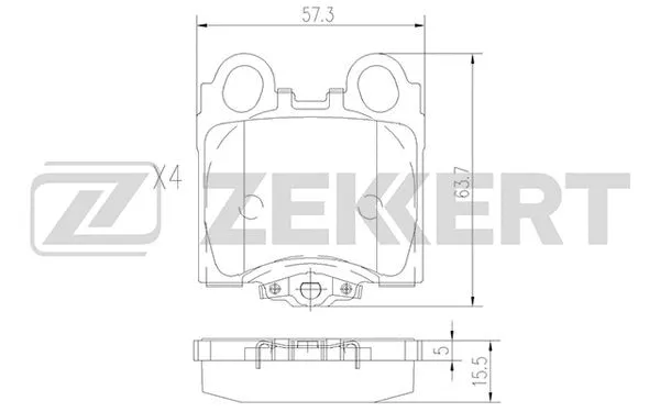 Brake Pad Set, disc brake (BS-1861)