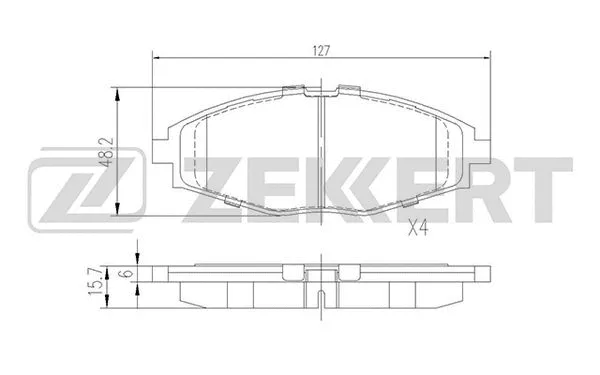 Brake Pad Set, disc brake (BS-1285)