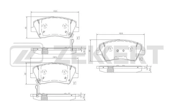 Brake Pad Set, disc brake (BS-1701)