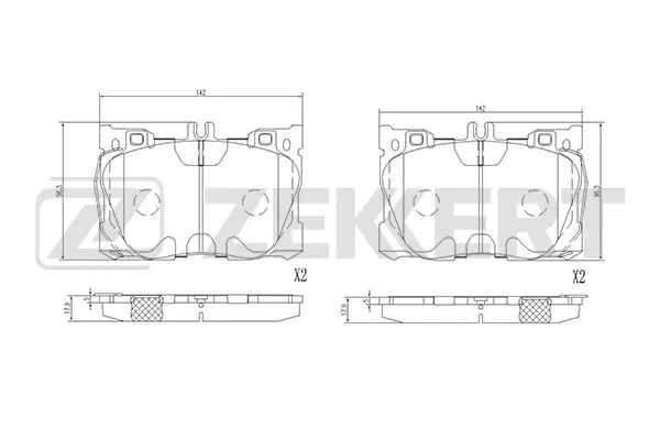 Brake Pad Set, disc brake (BS-1840)
