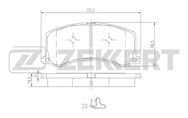 Brake Pad Set, disc brake (BS-2432)