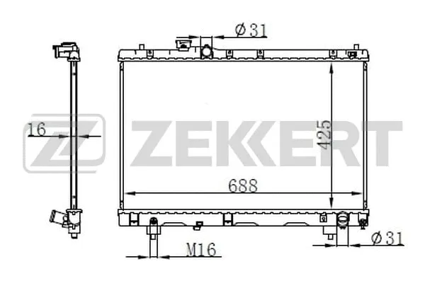 Radiator, engine cooling (MK-1585)
