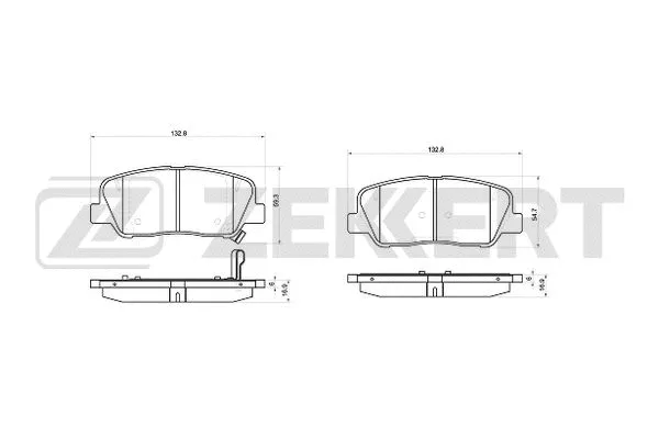 Brake Pad Set, disc brake (BS-1046)