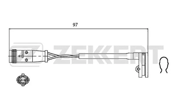 Warning Contact, brake pad wear (BS-8018)