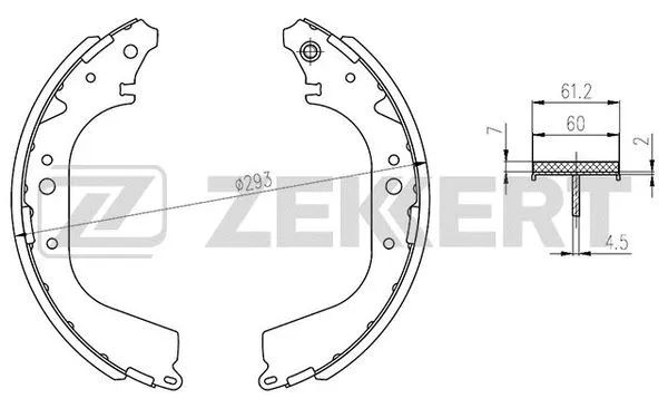 Brake Shoe Set (BK-4182)