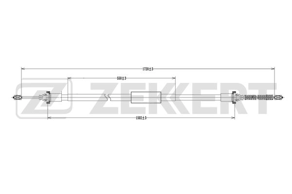 Cable Pull, parking brake (BZ-1166)