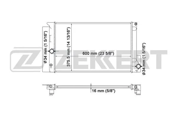Radiator, engine cooling (MK-1544)