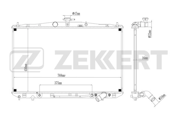 Radiator, engine cooling (MK-1498)