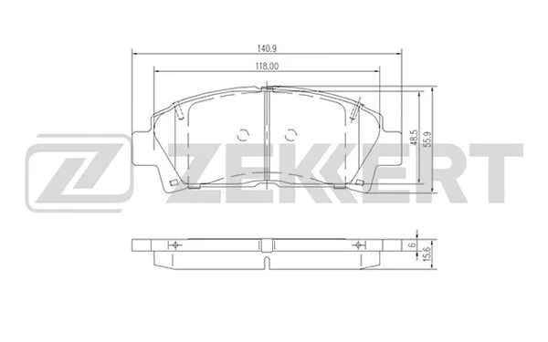 Brake Pad Set, disc brake (BS-1869)