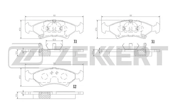 Brake Pad Set, disc brake (BS-1390)