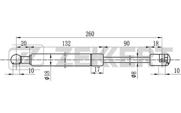 Gas Spring, boot/cargo area (GF-1030)