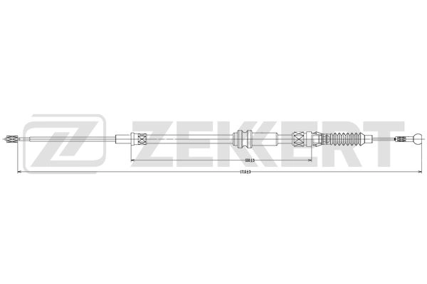 Cable Pull, parking brake (BZ-1116)