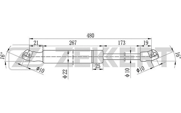 Gas Spring, boot/cargo area (GF-1705)