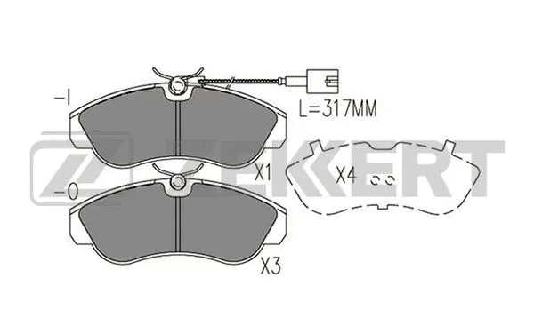Brake Pad Set, disc brake (BS-1572)