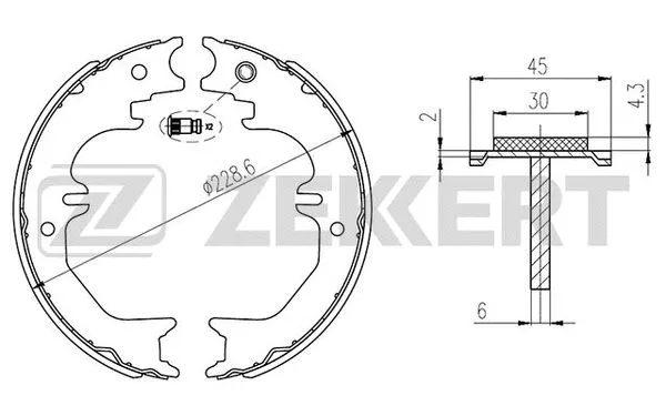 Brake Shoe Set (BK-4147)