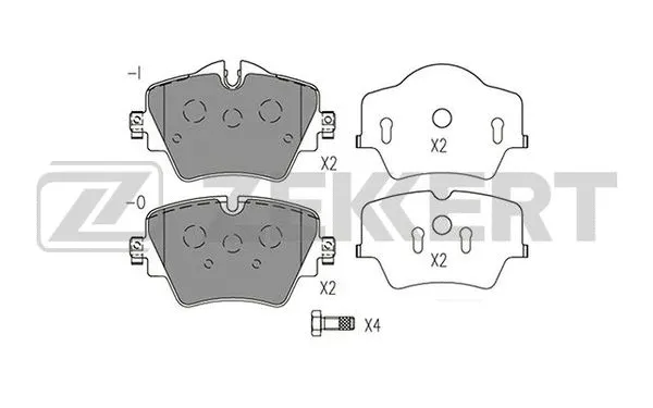Brake Pad Set, disc brake (BS-1574)