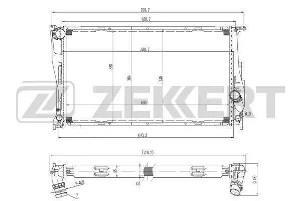 Radiator, engine cooling (MK-1576)