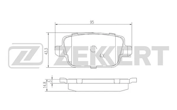 Brake Pad Set, disc brake (BS-2821)
