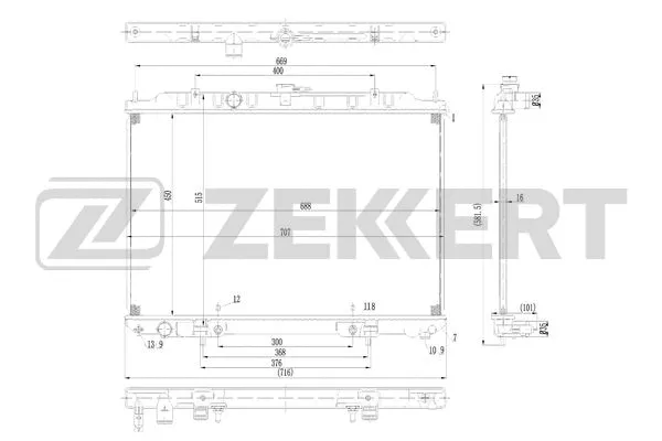 Radiator, engine cooling (MK-1573)