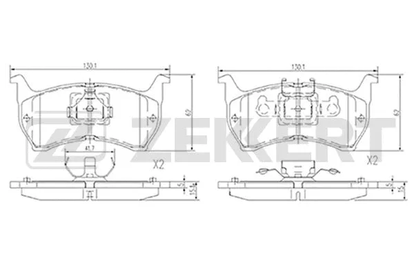 Brake Pad Set, disc brake (BS-2527)