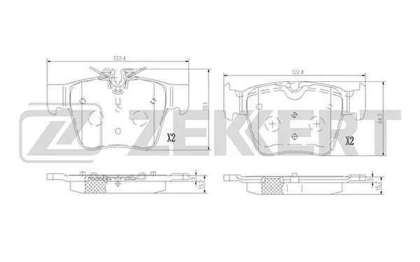Brake Pad Set, disc brake (BS-1373)