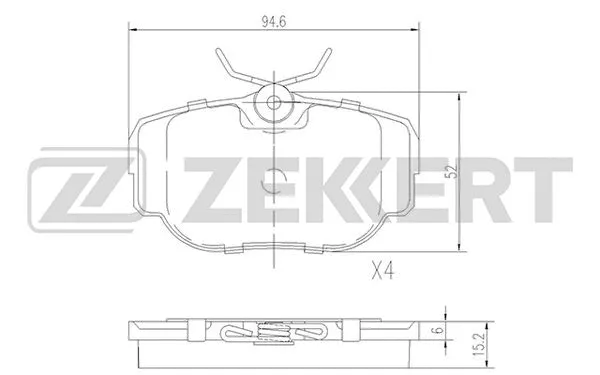 Brake Pad Set, disc brake (BS-2380)