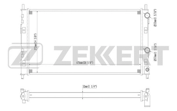 Radiator, engine cooling (MK-1158)