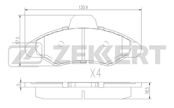 Brake Pad Set, disc brake (BS-2999)
