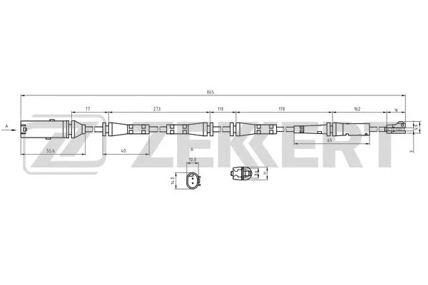 Warning Contact, brake pad wear (BS-8131)