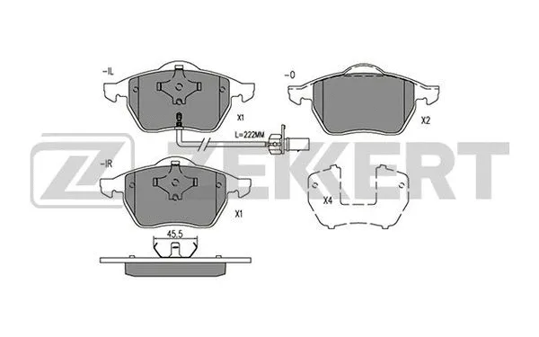 Brake Pad Set, disc brake (BS-2908)