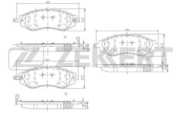 Brake Pad Set, disc brake (BS-1309)