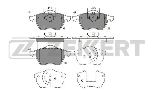 Brake Pad Set, disc brake (BS-1568)