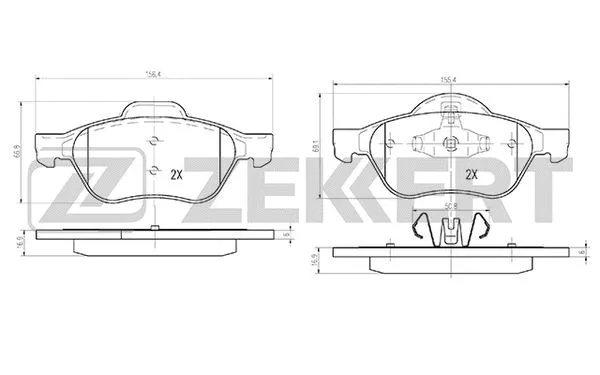 Brake Pad Set, disc brake (BS-2514)