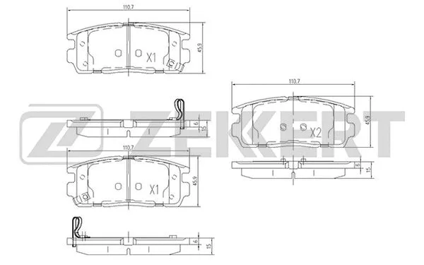 Brake Pad Set, disc brake (BS-1299)
