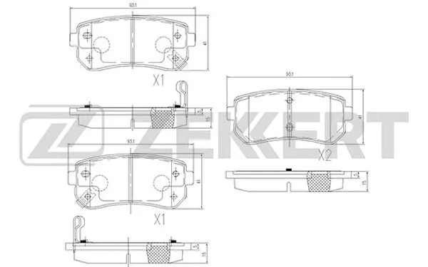 Brake Pad Set, disc brake (BS-1759)