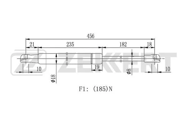 Gas Spring, bonnet (GF-2199)