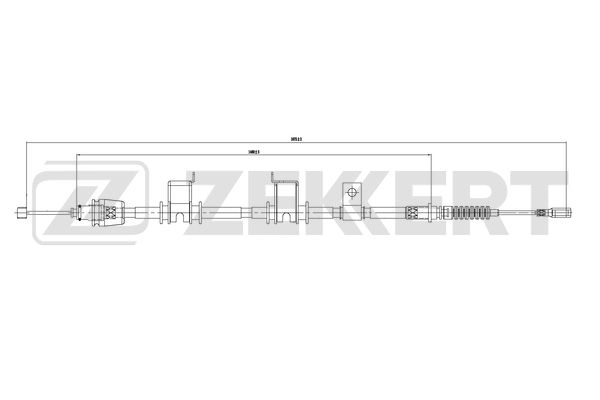Cable Pull, parking brake (BZ-1307)