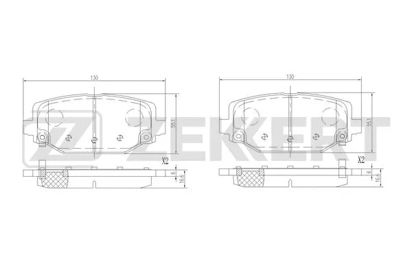 Brake Pad Set, disc brake (BS-1333)